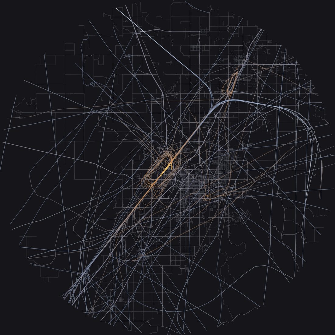 Every aircraft below 15,000 feet within 28 km of Idaho Falls Regional Airport on Thursday, April 30, 2026, over the street map