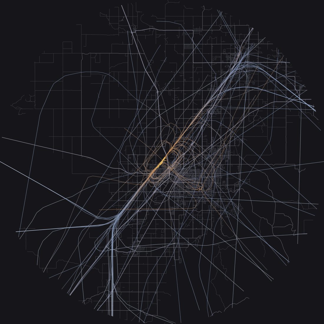 Every aircraft below 15,000 feet within 28 km of Idaho Falls Regional Airport on Tuesday, September 1, 2026, over the street map