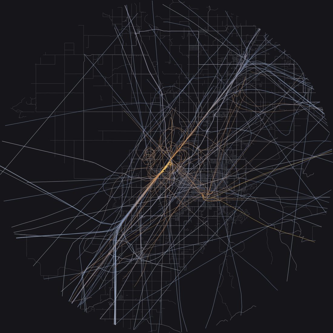 Every aircraft below 15,000 feet within 28 km of Idaho Falls Regional Airport on Tuesday, September 8, 2026, over the street map