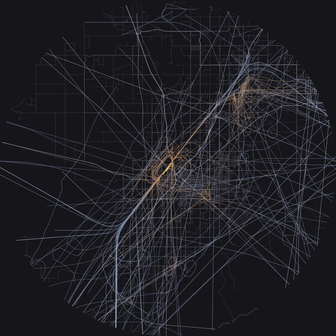 Every aircraft below 15,000 feet within 28 km of Idaho Falls Regional Airport on Saturday, September 12, 2026, over the street map