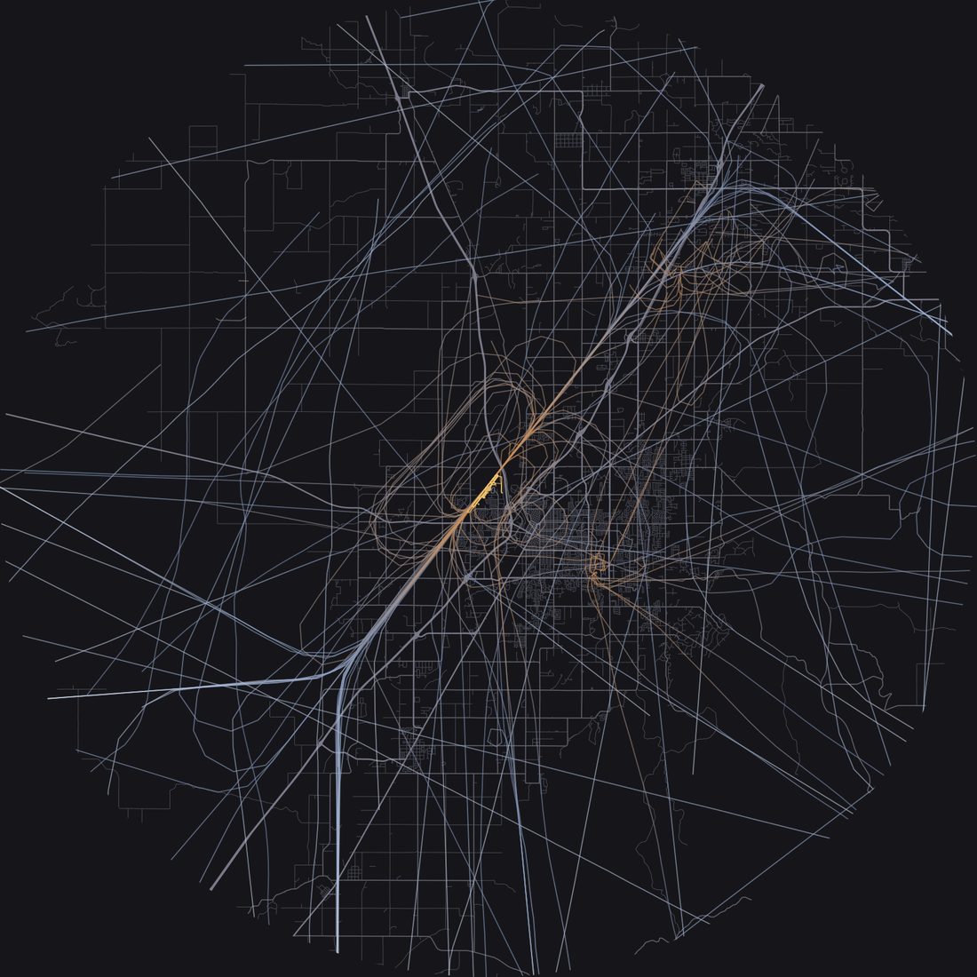 Every aircraft below 15,000 feet within 28 km of Idaho Falls Regional Airport on Tuesday, September 15, 2026, over the street map