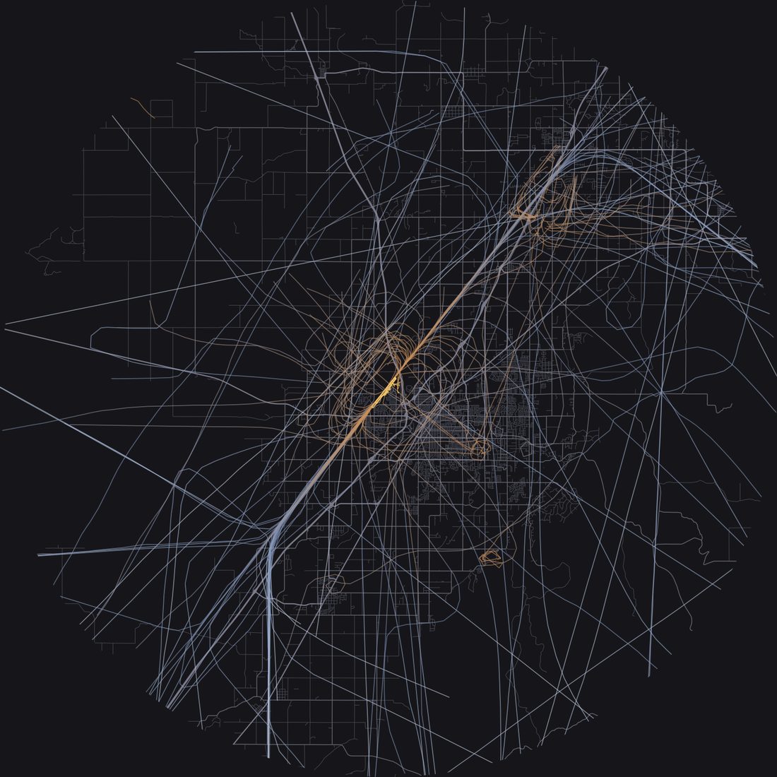 Every aircraft below 15,000 feet within 28 km of Idaho Falls Regional Airport on Wednesday, September 16, 2026, over the street map