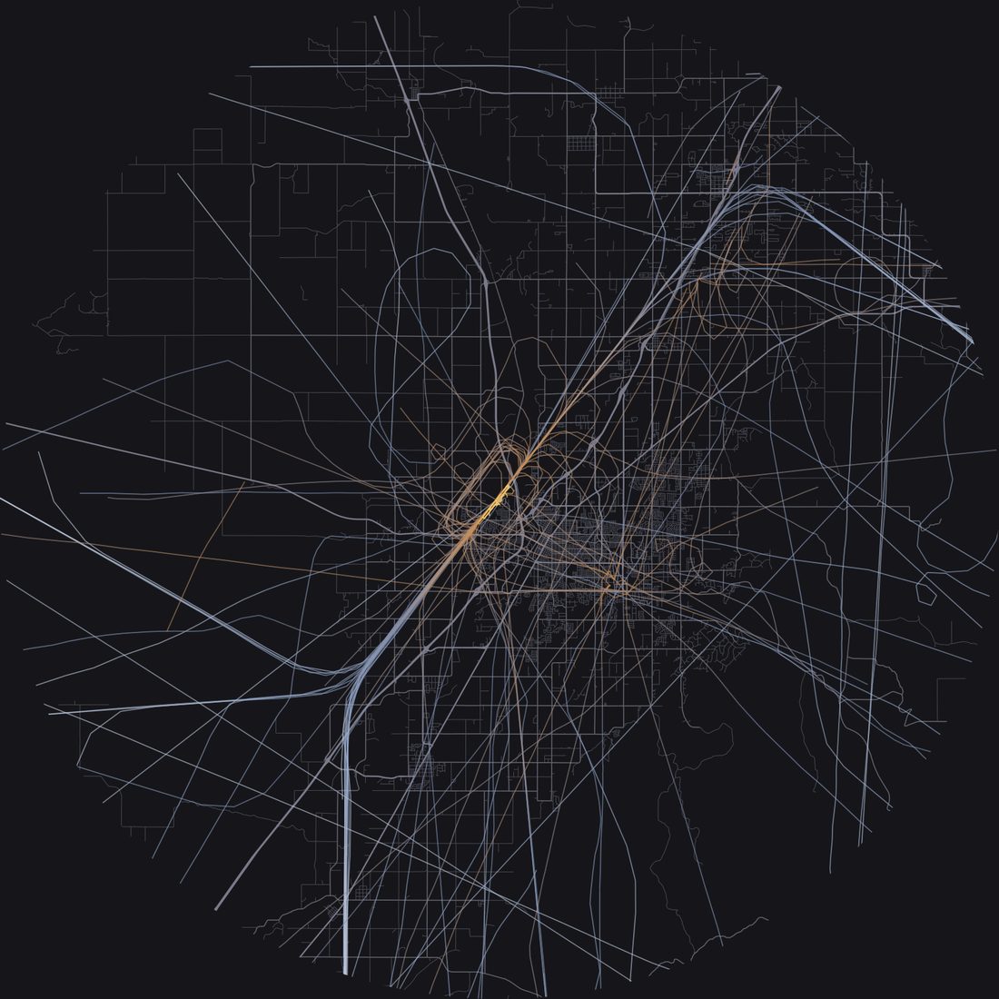 Every aircraft below 15,000 feet within 28 km of Idaho Falls Regional Airport on Saturday, September 26, 2026, over the street map