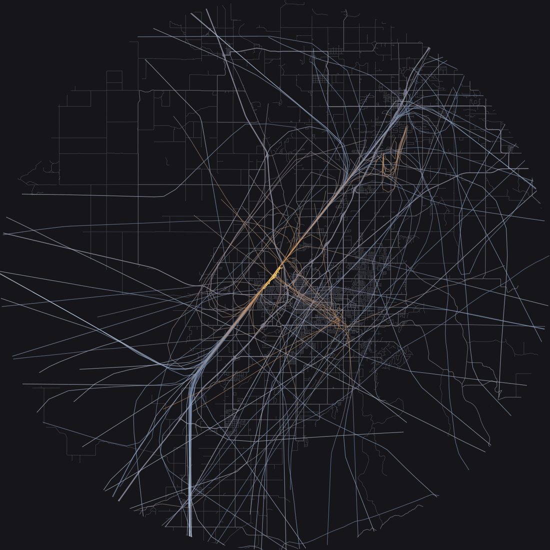 Every aircraft below 15,000 feet within 28 km of Idaho Falls Regional Airport on Monday, September 28, 2026, over the street map