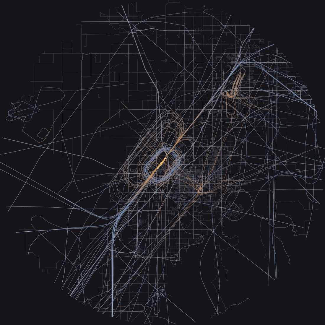 Every aircraft below 15,000 feet within 28 km of Idaho Falls Regional Airport on Tuesday, September 29, 2026, over the street map