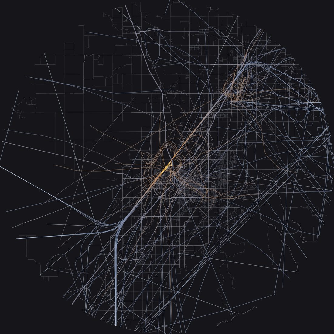 Every aircraft below 15,000 feet within 28 km of Idaho Falls Regional Airport on Wednesday, September 30, 2026, over the street map
